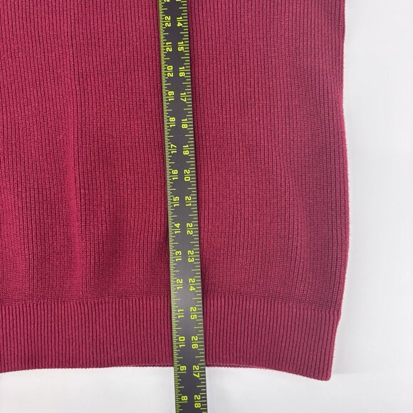 Eddie Bauer Sweater Men’s Red Pullover Crew Neck Knit 100% Cotton Size Large - Picture 6 of 10
